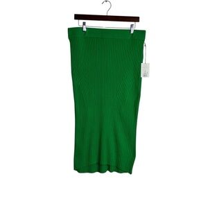 A New Day Green Knit Pencil Skirt Extra Large NWT